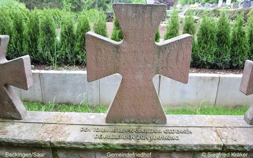 Ansicht der Kriegsgräberstätte Beckingen, Zivilfdh.