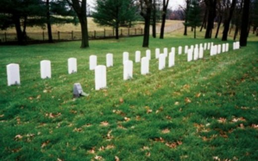 Ansicht der Kriegsgräberstätte Camp Butler