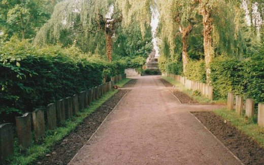 Ansicht der Kriegsgräberstätte Aschaffenburg-Altstadt