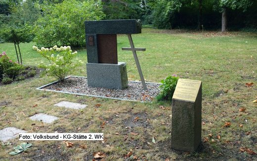 Ansicht der Kriegsgräberstätte Altentreptow, städtischer Friedhof - Kriegsgräberstätte