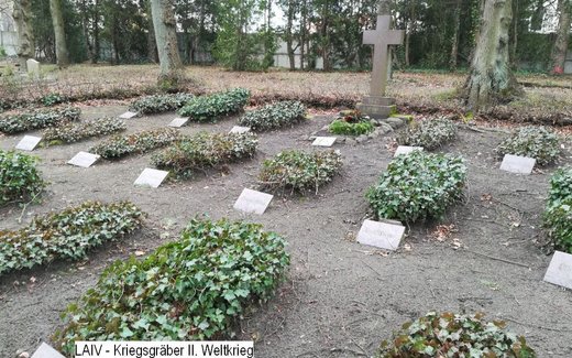 Ansicht der Kriegsgräberstätte Gadebusch, kirchlicher Friedhof - Kriegsgräberstätte