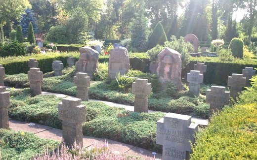 Ansicht der Kriegsgräberstätte Bad Bentheim, Ev.- ref. Friedhof
