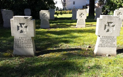 Ansicht der Kriegsgräberstätte Bad Pyrmont, Städt. Friedhof Lortzingstr.