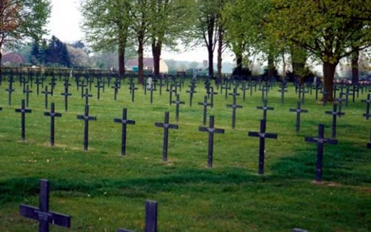 Ansicht der Kriegsgräberstätte Andechy