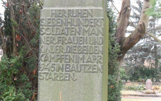 Ansicht der Kriegsgräberstätte Bautzen, Taucherfriedhof