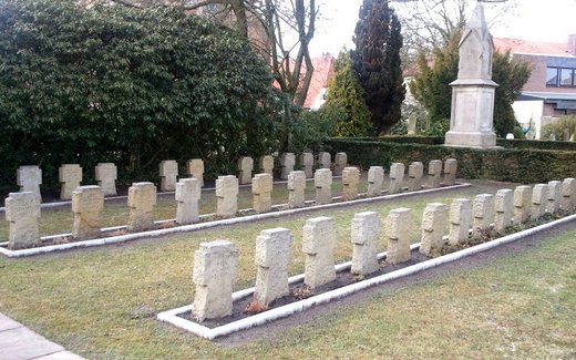 Ansicht der Kriegsgräberstätte Ganderkesee, Alter Ev.- luth. Friedhof