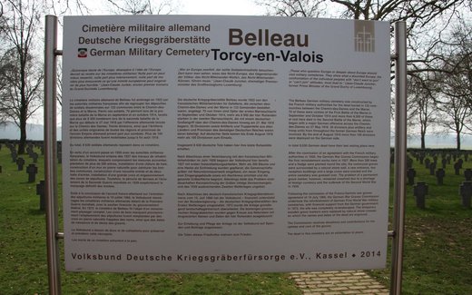 Ansicht der Kriegsgräberstätte Belleau