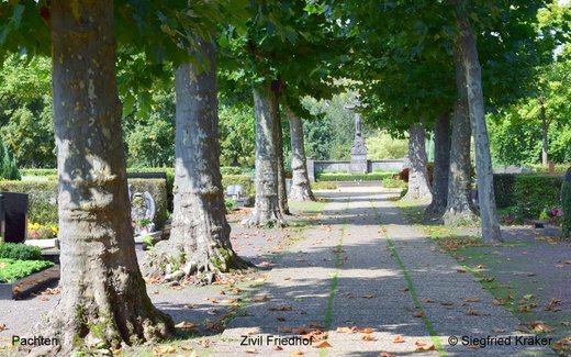 Ansicht der Kriegsgräberstätte Pachten, Zivilfriedhof