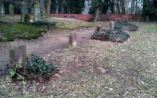 Ansicht der Kriegsgräberstätte Uchte, Jüd. Friedhof