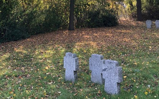 Ansicht der Kriegsgräberstätte Bautzen, Gräberstätte und Gedenkstätte Karnickelberg