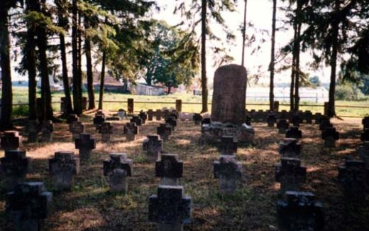 Ansicht der Kriegsgräberstätte Baldone/Varpas