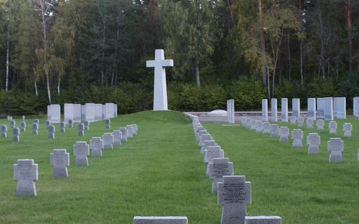 Ansicht der Kriegsgräberstätte Riga Beberbeki