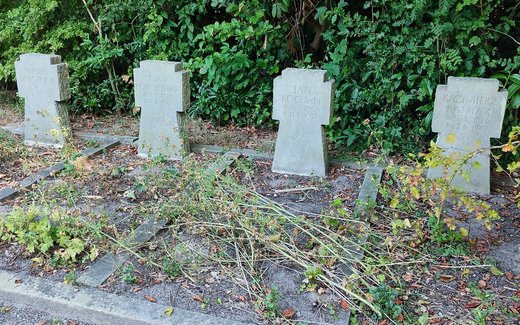 Ansicht der Kriegsgräberstätte Jade, Friedhof