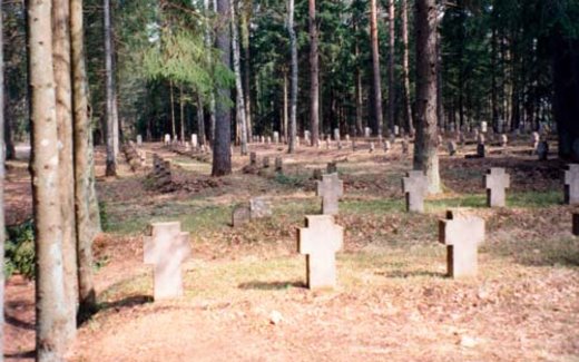 Ansicht der Kriegsgräberstätte Baldone/Kanneninkj