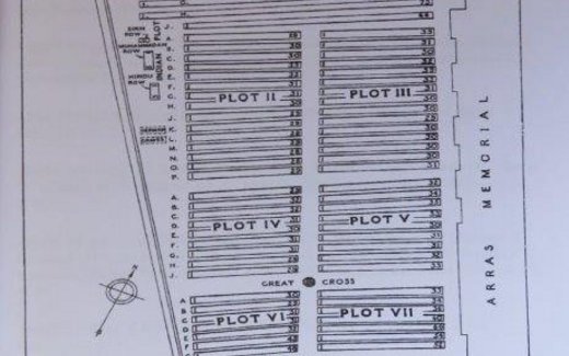 Ansicht der Kriegsgräberstätte Arras