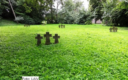 Ansicht der Kriegsgräberstätte Anklam, Friedhof - Soldatenfriedhof