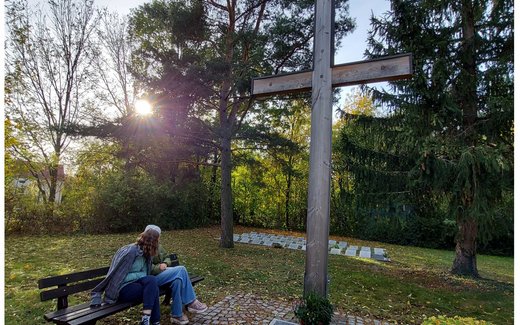 Ansicht der Kriegsgräberstätte Bautzen, Gräberstätte und Gedenkstätte Karnickelberg