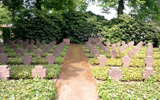 Ansicht der Kriegsgräberstätte Aurich, Ev.-luth. Friedhof