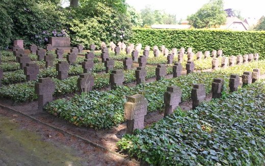 Ansicht der Kriegsgräberstätte Aurich, Ev.-luth. Friedhof