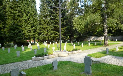 Ansicht der Kriegsgräberstätte Marienbad / Mariánské Lázně