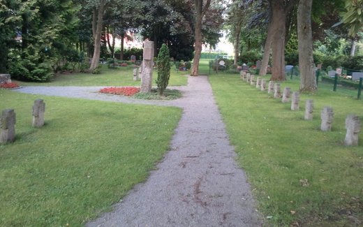 Ansicht der Kriegsgräberstätte Achim - Baden, Ev. - luth. Friedhof