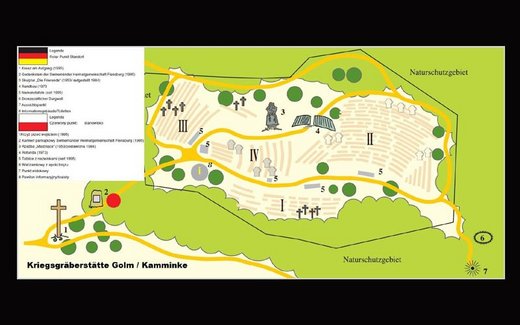 Ansicht der Kriegsgräberstätte Garz, Kriegsgräberstätte Golm