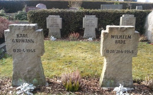 Ansicht der Kriegsgräberstätte Ganderkesee - Bookholzberg, Ev.- luth. Friedhof