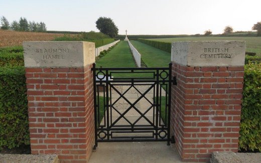 Ansicht der Kriegsgräberstätte Beaumont-Hamel