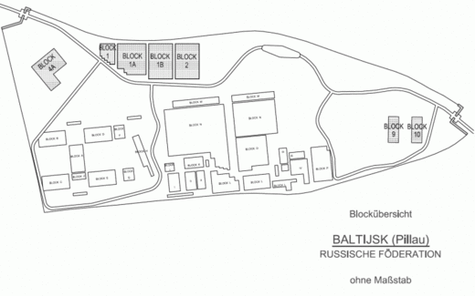 Ansicht der Kriegsgräberstätte Baltijsk