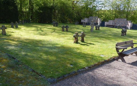 Ansicht der Kriegsgräberstätte Bad Schwalbach,Gemeinde- u.Ehrenfriedhof