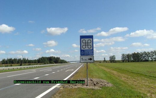 Ansicht der Kriegsgräberstätte Berjosa