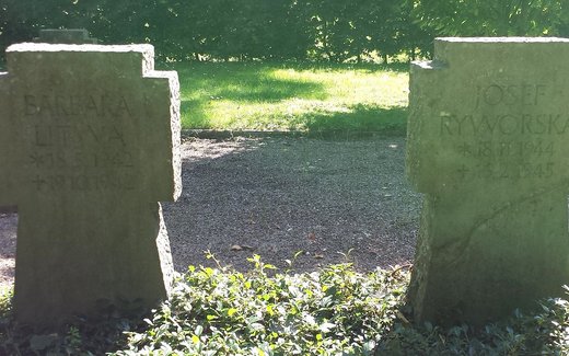 Ansicht der Kriegsgräberstätte Jade - Schweiburg, Ev.-  luth. Friedhof