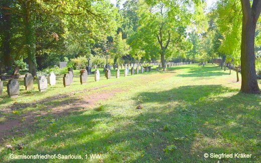 Ansicht der Kriegsgräberstätte Saarlouis-Garnisonsfriedhof