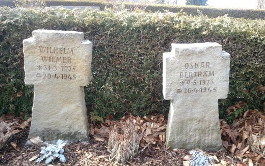 Ansicht der Kriegsgräberstätte Ganderkesee - Bookholzberg, Ev.- luth. Friedhof