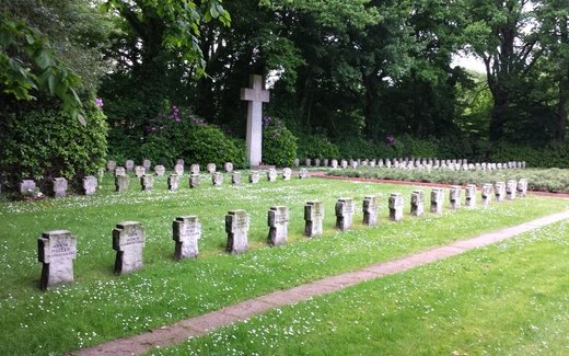 Ansicht der Kriegsgräberstätte Bad Zwischenahn, Neuer Ev.- luth. Friedhof