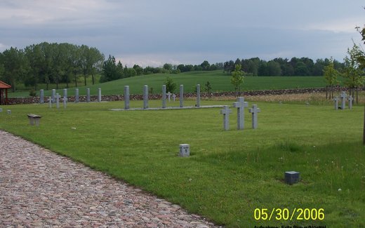 Ansicht der Kriegsgräberstätte Bartossen / Bartosze