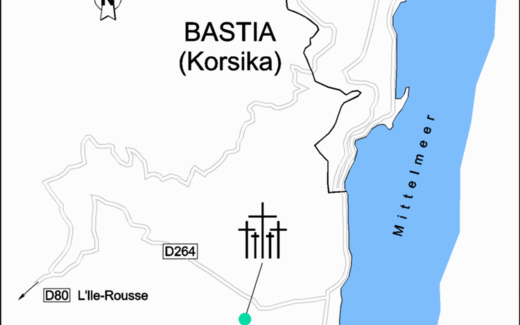 Ansicht der Kriegsgräberstätte Bastia