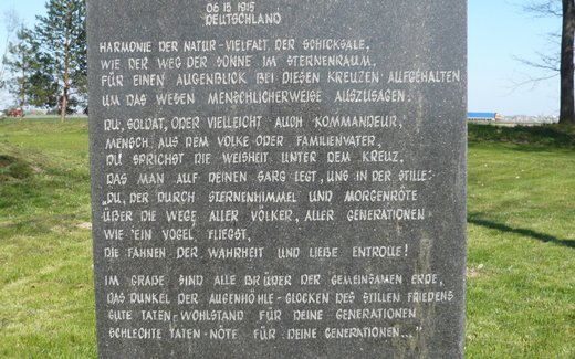 Ansicht der Kriegsgräberstätte Armoniskiai