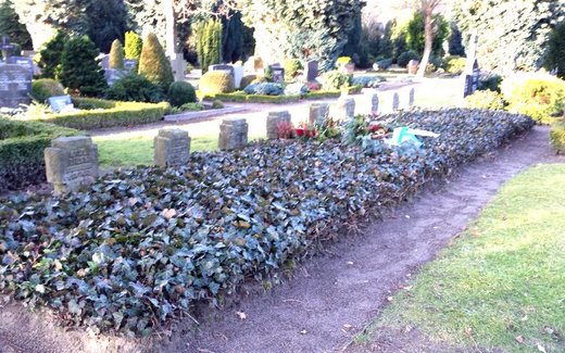 Ansicht der Kriegsgräberstätte Uelzen - Molzen, Ev.- luth. Friedhof