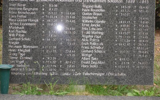 Ansicht der Kriegsgräberstätte Altlandsberg, Stadtfriedhof