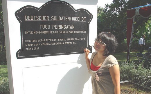 Ansicht der Kriegsgräberstätte Arca-Cikopo-Selatan