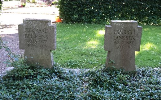 Ansicht der Kriegsgräberstätte Jade - Schweiburg, Ev.-  luth. Friedhof