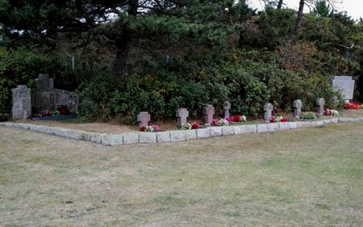 Ansicht der Kriegsgräberstätte Baltrum, Inselfriedhof
