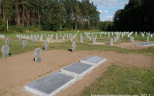 Ansicht der Kriegsgräberstätte Riga Beberbeki