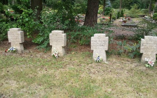 Ansicht der Kriegsgräberstätte Faßberg, Waldfriedhof