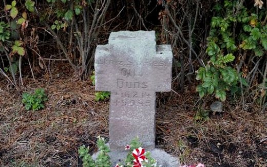 Ansicht der Kriegsgräberstätte Baltrum, Inselfriedhof