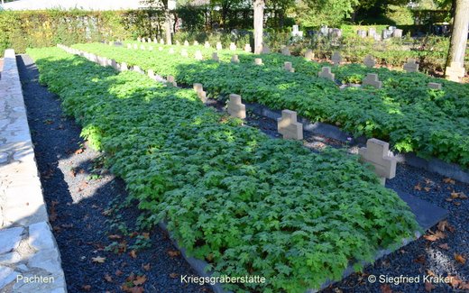 Ansicht der Kriegsgräberstätte Pachten, Zivilfriedhof