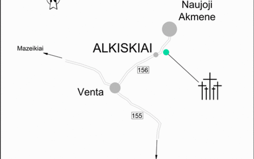 Ansicht der Kriegsgräberstätte Alkischken / Alkiskai