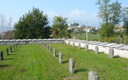 Ansicht der Kriegsgräberstätte Feltre