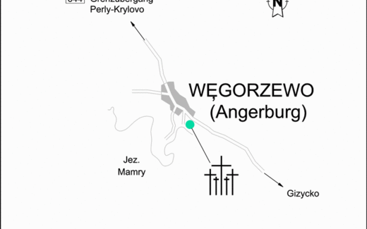 Ansicht der Kriegsgräberstätte Angerburg Jägerhöhe/ Wegorzewo